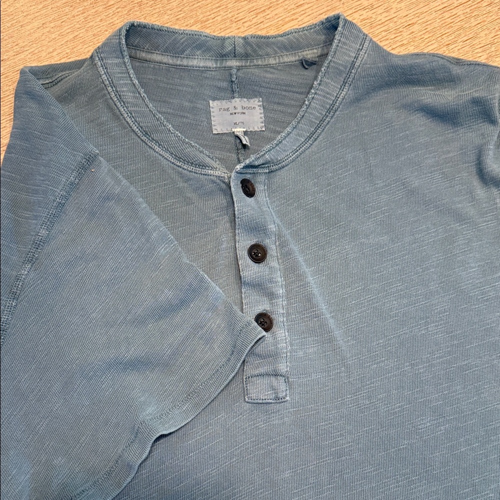 rag & bone Casual Blue Button Down Shirt